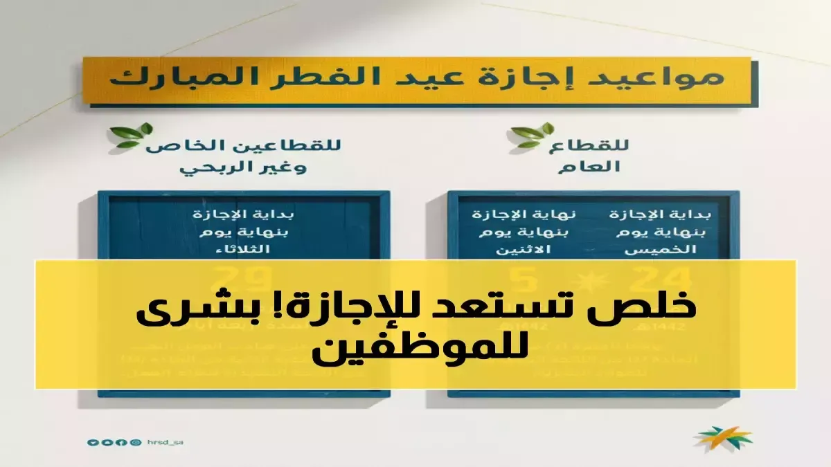 بداية الدوام بعد عيد الفطر 1447 — SA news