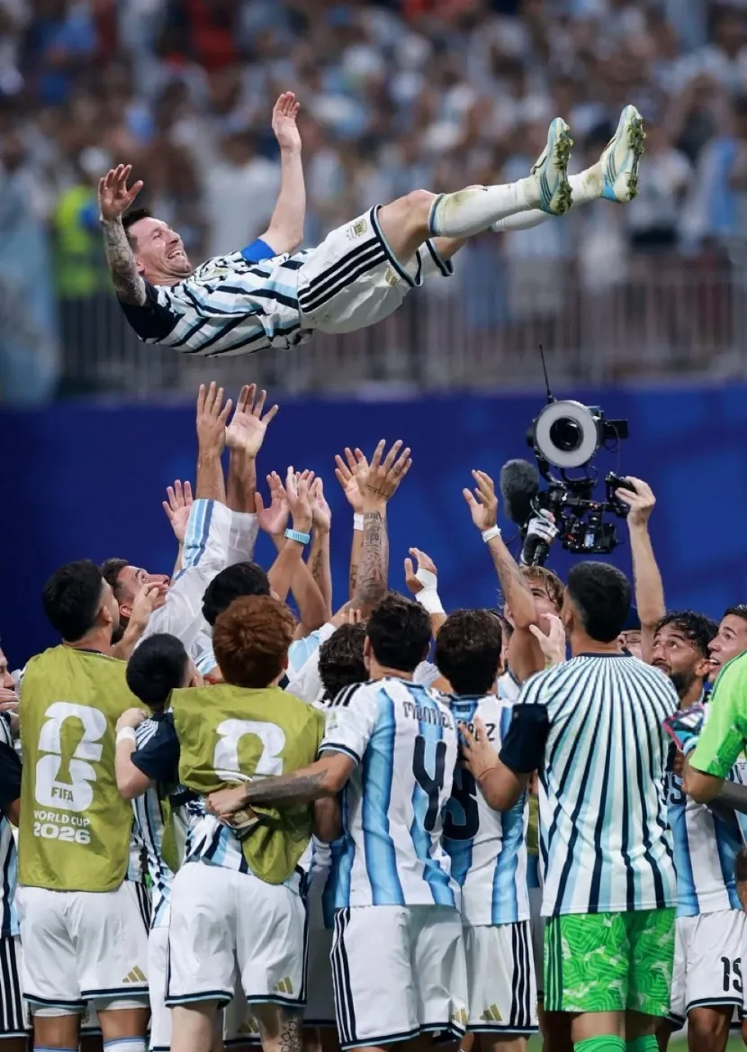 فرحة منتخب الأرجنتين